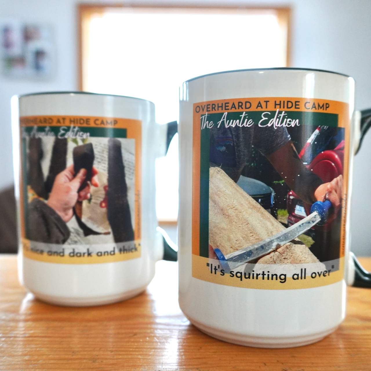 Set of 2 mugs - Overheard at Hide Camp - The Auntie Edition