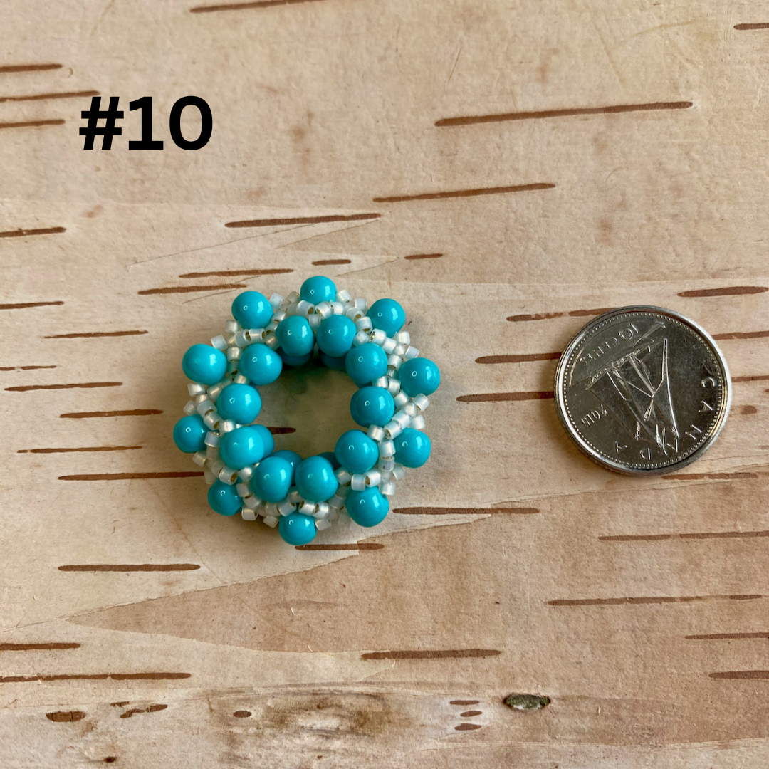 Mini Beaded Cog #10 on Moose Hide Strand
