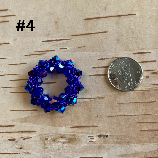 Mini Beaded Cog #4 on Moose Hide Strand