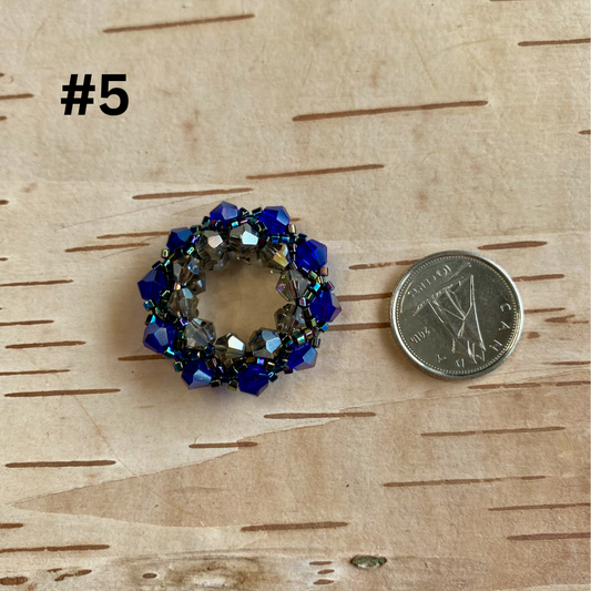 Mini Beaded Cog #5 on Moose Hide Strand