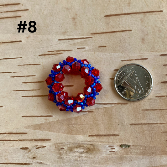 Mini Beaded Cog #8 on Moose Hide Strand