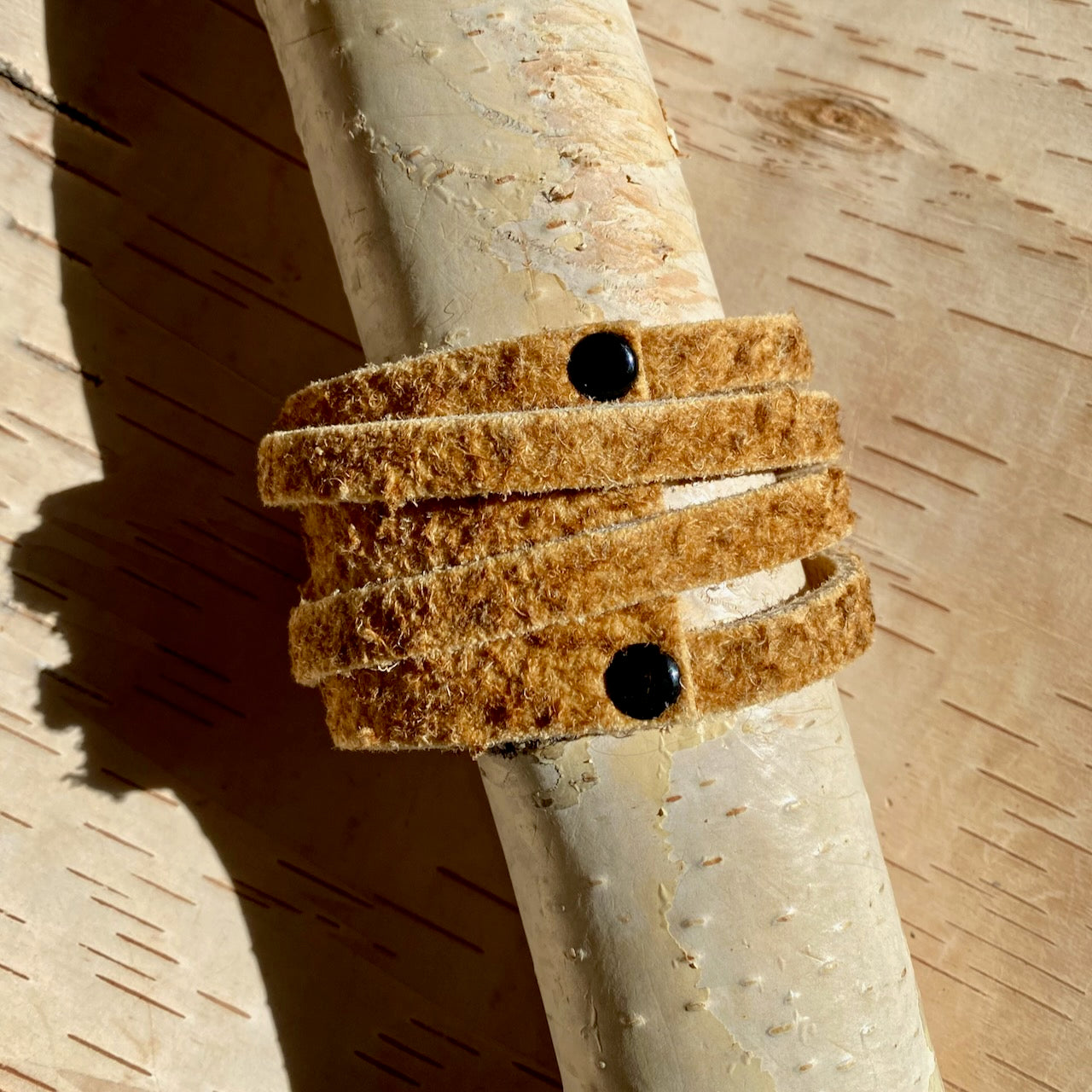 Wrapped Moose Hide Cuff