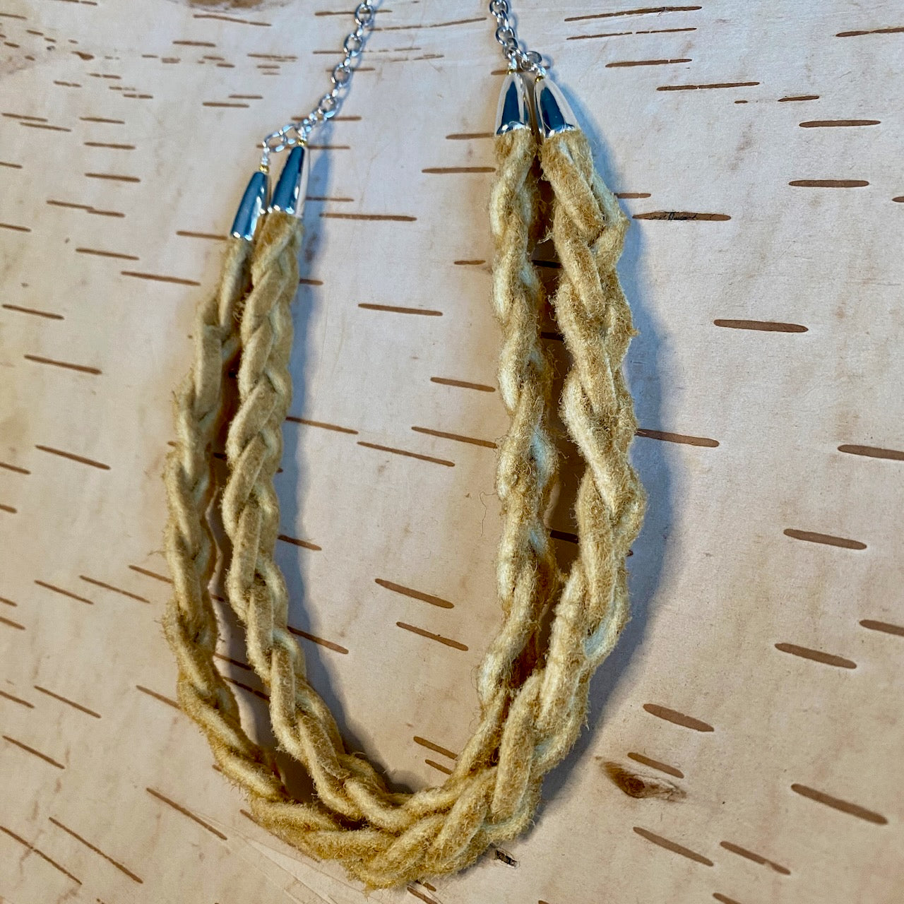 Double Strand Moose Hide Braided Necklace