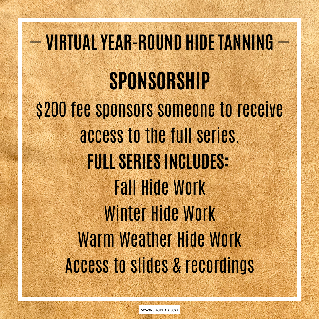 Virtual Year-Round Hide Tanning - Sponsorship