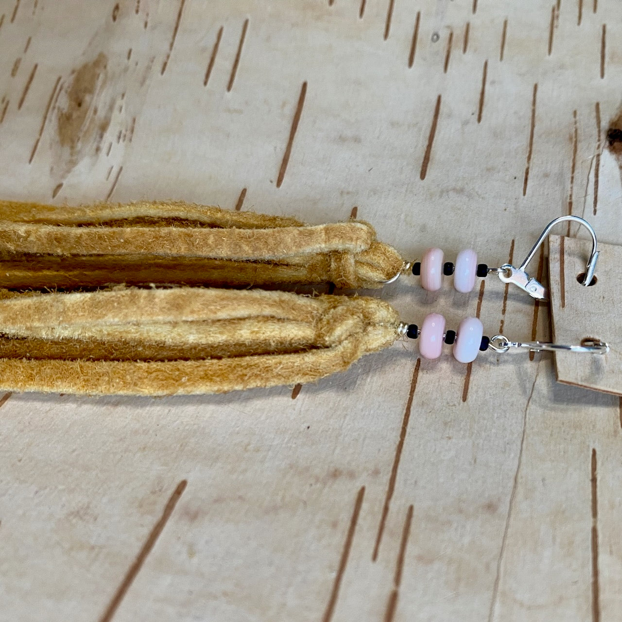 Tied Tassel Earrings - Conch - 10"