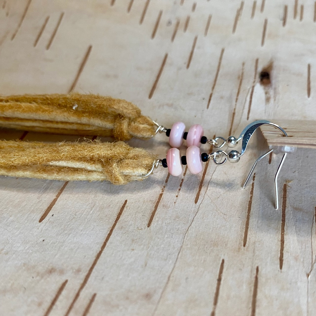 Tied Tassel Earrings - Conch - 5.75"